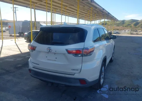 2016 Toyota Highlander Limited V6 z USA, uszkodzony, nr VIN 5TDYKRFH8GS181600